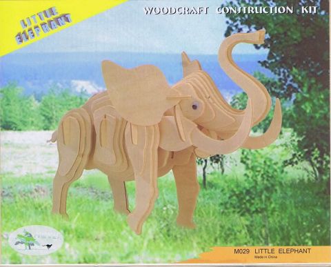 Little Elephant, Woodcraft Construction Kit (1)